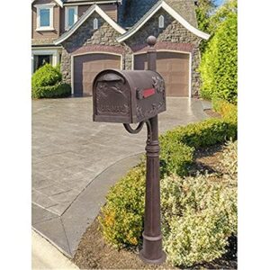 special lite hummingbird curbside mailbox with ashland mailbox post unit – copper