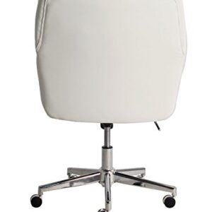 Serta Style Ashland Home Office Chair, Clean White Bonded Leather