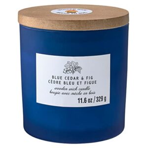 michaels bulk 8 pack: blue cedar & fig wooden wick jar candle by ashland®