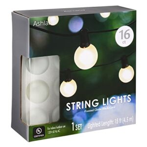ashland michaels bulk 8 pack: 16ct. frosted globe string lights