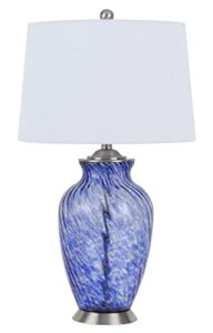28″ height ashland sky blue glass table lamp