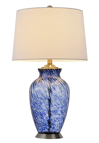 28" Height Ashland Sky Blue Glass Table Lamp