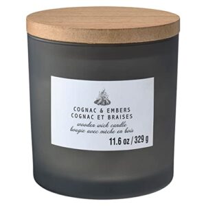 michaels bulk 8 pack: cognac & embers wooden wick jar candle by ashland®