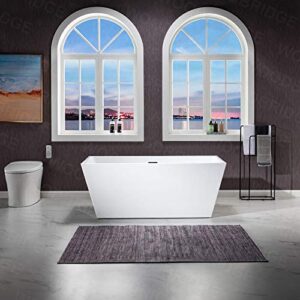 WOODBRIDGE BTA1412-MB-Drain&O Bathtub, 59", Matte Black