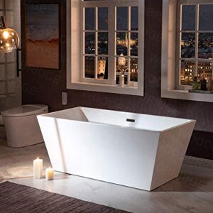 WOODBRIDGE BTA1412-MB-Drain&O Bathtub, 59", Matte Black