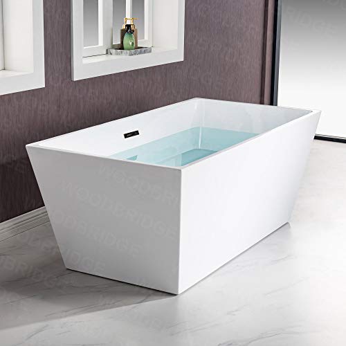 WOODBRIDGE BTA1412-MB-Drain&O Bathtub, 59", Matte Black