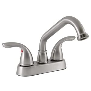 design house 525147 ashland laundry faucet, dual handle design, satin nickel finish