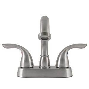 Design House 525147 Ashland Laundry Faucet, Dual Handle Design, Satin Nickel Finish