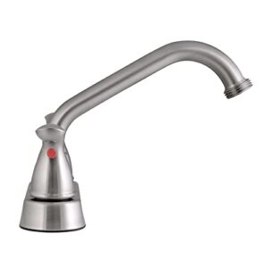 Design House 525147 Ashland Laundry Faucet, Dual Handle Design, Satin Nickel Finish