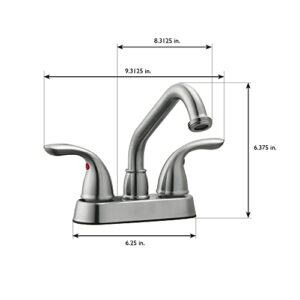 Design House 525147 Ashland Laundry Faucet, Dual Handle Design, Satin Nickel Finish