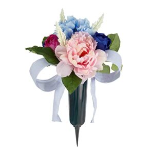 michaels pink & blue peony, rose & hydrangea cone by ashland®