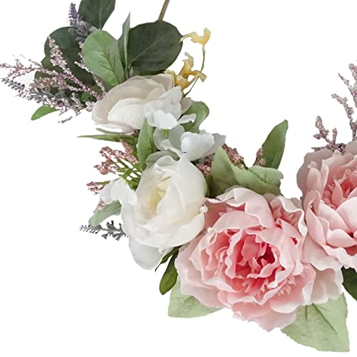 Michaels 19”; Mixed Peony Hoop Wreath by Ashland®