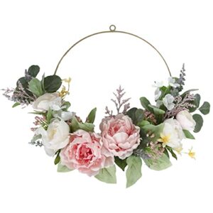 Michaels 19”; Mixed Peony Hoop Wreath by Ashland®