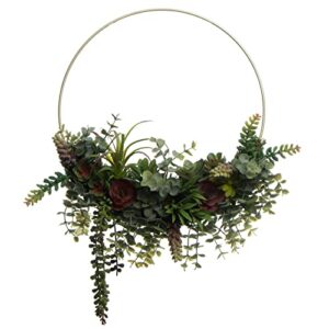 michaels 24”; mixed succulent hoop wreath by ashland®