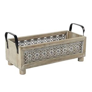 Ashland Michaels 13.4”; Metal & Wood Crate