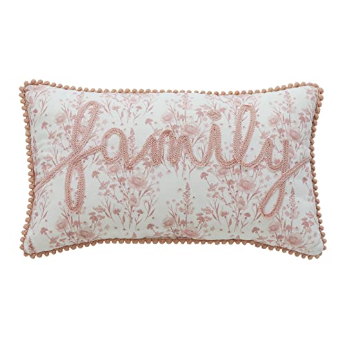 Ashland Michaels Pink & White Floral Family Pillow