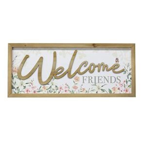 ashland michaels floral welcome friends framed wall sign