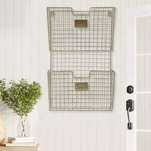 Ashland Michaels Gold Grid 2-Tier Metal Wall File