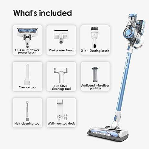 Tineco A11 Hero Cordless Lightweight Stick Vacuum Cleaner, 450W Motor for Ultra Powerful Suction Handheld Vac for Carpet, Hard Floor & Pet