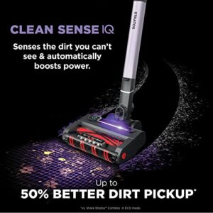 Shark IZ862H Stratos Cordless Vacuum with Clean Sense IQ and Odor Neutralizer, DuoClean PowerFins HairPro, Includes Duster Crevice Tool & Anti-Allergen Brush, Up to 60 Minute Runtime, Ash Purple