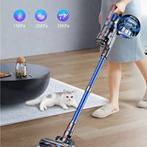 BuTure Cordless Vacuum Cleaner, 450W 33KPA Cordless Stick Vacuum, Up to 55 Mins Runtime, Anti-Winding Brush and 1.2L Large Dust Cup, Handheld Vacuum Cleaners for Hardwood Floor Carpet Stair Pet Hair