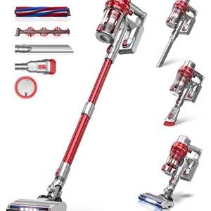 BuTure Cordless Vacuum Cleaner, Powerful Stick Vacuum with 380W 30KPa, 35min Runtime Lightweight Vacuum Cleaners with Telescopic Tube and Detachable Battery Handheld Vacuum for Carpet/Floor/Pet/Stair