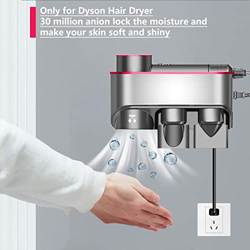 JJXNDO Hand Dryer for Dyson, 2in1 Wall Mounted Stand Hair Dryer Holder for Dyson Hair Dryer, Diffuser Organizer Storage Shelf for Bathroom Bedroom, Automatic Hand Dryer(Hair Dryer Not Included)