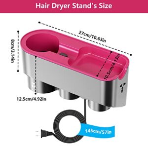 JJXNDO Hand Dryer for Dyson, 2in1 Wall Mounted Stand Hair Dryer Holder for Dyson Hair Dryer, Diffuser Organizer Storage Shelf for Bathroom Bedroom, Automatic Hand Dryer(Hair Dryer Not Included)