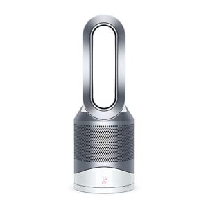 dyson pure hot + cool, hp01 hepa air purifier, space heater & fan, for large rooms, removes allergens, pollutants, dust, mold, vocs, white/silver (311383-01)