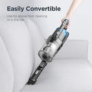 Eureka Lightweight Cordless Vacuum Cleaner, High Efficiency Powerful Motor LED Headlights, Convenient Stick and Handheld Vac, Grey