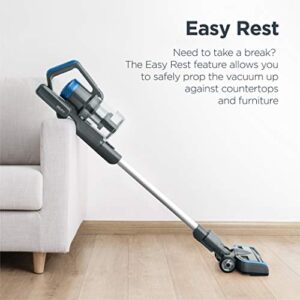 Eureka Lightweight Cordless Vacuum Cleaner, High Efficiency Powerful Motor LED Headlights, Convenient Stick and Handheld Vac, Grey