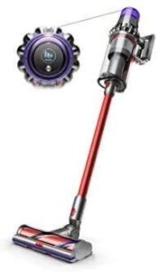 dyson v11 outsize cordless vacuum cleaner, nickel/red (renewed)