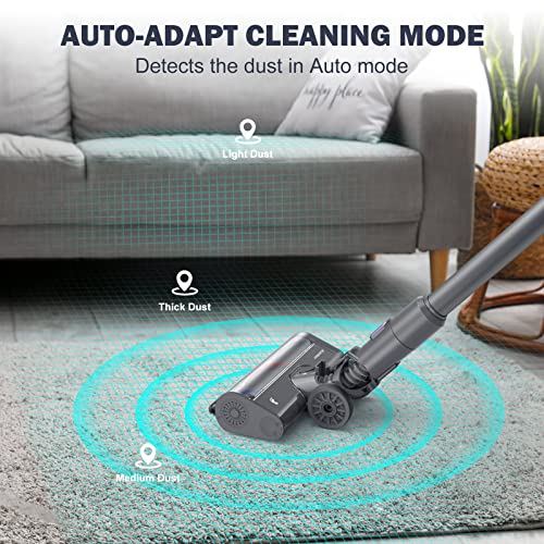 AIMILER Cordless Vacuum Cleaner, 450W Cordless Stick Vacuum with 33Kpa Powerful Suction, 55min Runtime, Detachable Battery, Self-Standing 6 in 1 Lightweight Vacuum for Hard Floor