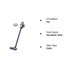 Dyson V10 Allergy Cordless Stick Vacuum Cleaner: 14 Cyclones, Fade-Free Power, Whole Machine Filtration, Hygienic Bin Emptying, Wall Mounted, Up to 60 Min Runtime, Blue