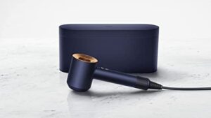 dyson supersonic hair dryer with presentation case and brush set -prussian blue and rich copper