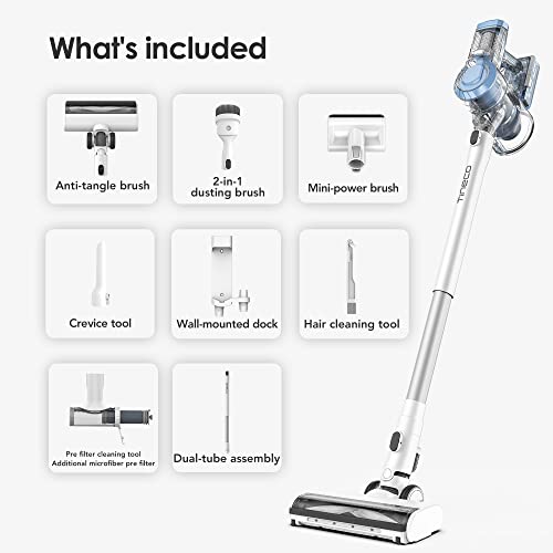 Tineco A11 Pet Cordless Stick Vacuum Cleaner, Lightweight with Anti-Tangle Brush Powerful Handheld Vacuum for Hard Floor, Carpet and Pet