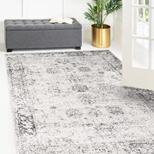 Unique Loom Sofia Collection Area Rug - Casino (5' 1" x 8', Gray/ Beige)