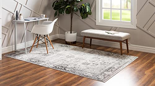 Unique Loom Sofia Collection Area Rug - Casino (5' 1" x 8', Gray/ Beige)