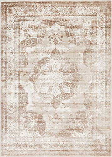 Unique Loom Sofia Collection Area Rug - Salle Garnier (7' 1" x 10', Beige/ Ivory)