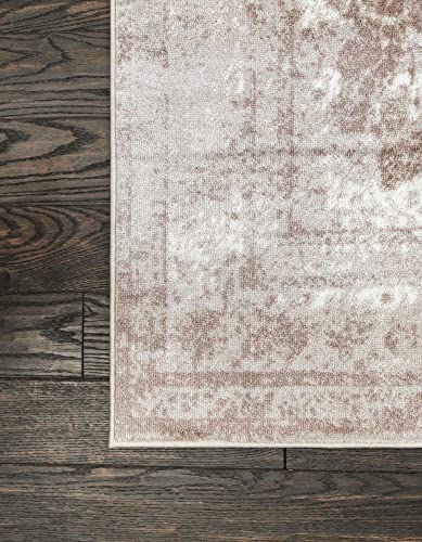 Unique Loom Sofia Collection Area Rug - Salle Garnier (7' 1" x 10', Beige/ Ivory)