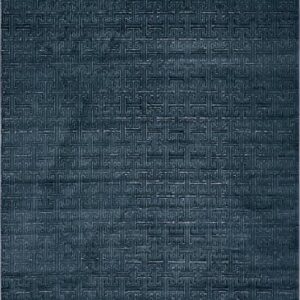 Unique Loom Uptown Collection by Jill Zarin Collection Textured Solid Geometric Modern Navy Blue Area Rug (9' 0 x 12' 0)