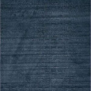 Unique Loom Uptown Collection by Jill Zarin Collection Textured Solid Geometric Modern Navy Blue Area Rug (9' 0 x 12' 0)