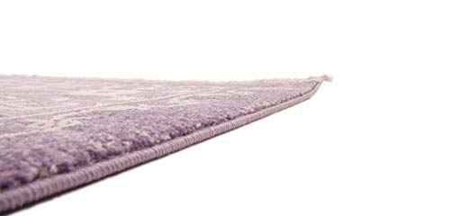 Unique Loom New Classical Collection Traditional Classic Intricate Design with Distressed Vintage Detail, Area Rug (9' 0 x 12' 0 Rectangular, Purple/ Ivory)