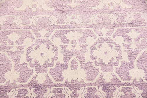 Unique Loom New Classical Collection Traditional Classic Intricate Design with Distressed Vintage Detail, Area Rug (9' 0 x 12' 0 Rectangular, Purple/ Ivory)