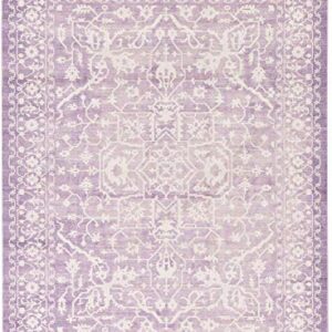 Unique Loom New Classical Collection Traditional Classic Intricate Design with Distressed Vintage Detail, Area Rug (9' 0 x 12' 0 Rectangular, Purple/ Ivory)