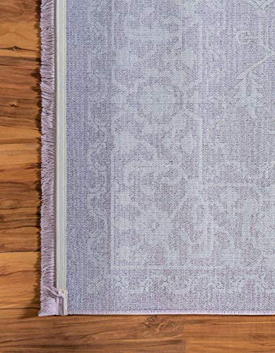 Unique Loom New Classical Collection Traditional Classic Intricate Design with Distressed Vintage Detail, Area Rug (9' 0 x 12' 0 Rectangular, Purple/ Ivory)