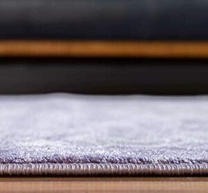 Unique Loom New Classical Collection Traditional Classic Intricate Design with Distressed Vintage Detail, Area Rug (9' 0 x 12' 0 Rectangular, Purple/ Ivory)