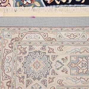 Unique Loom Narenj Collection Classic Traditional Textured Medallion Pattern Design Area Rug, 8 ft x 10 ft, Blue/Tan