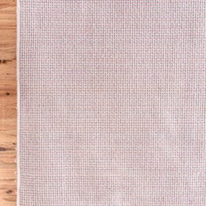 Unique Loom Davos Shag Collection Modern Luxuriously Soft & Cozy Shag Area Rug (5' 0 x 8' 0 Rectangular, Dusty Rose)