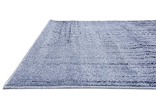 Unique Loom Del Mar Collection Area Rug-Transitional Inspired with Modern Contemporary Design, Rectangular 4' 0" x 6' 0", Blue/Navy Blue